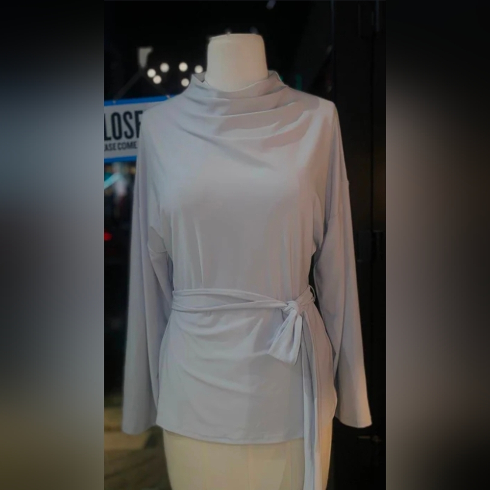 Light Gray Long Sleeve Top